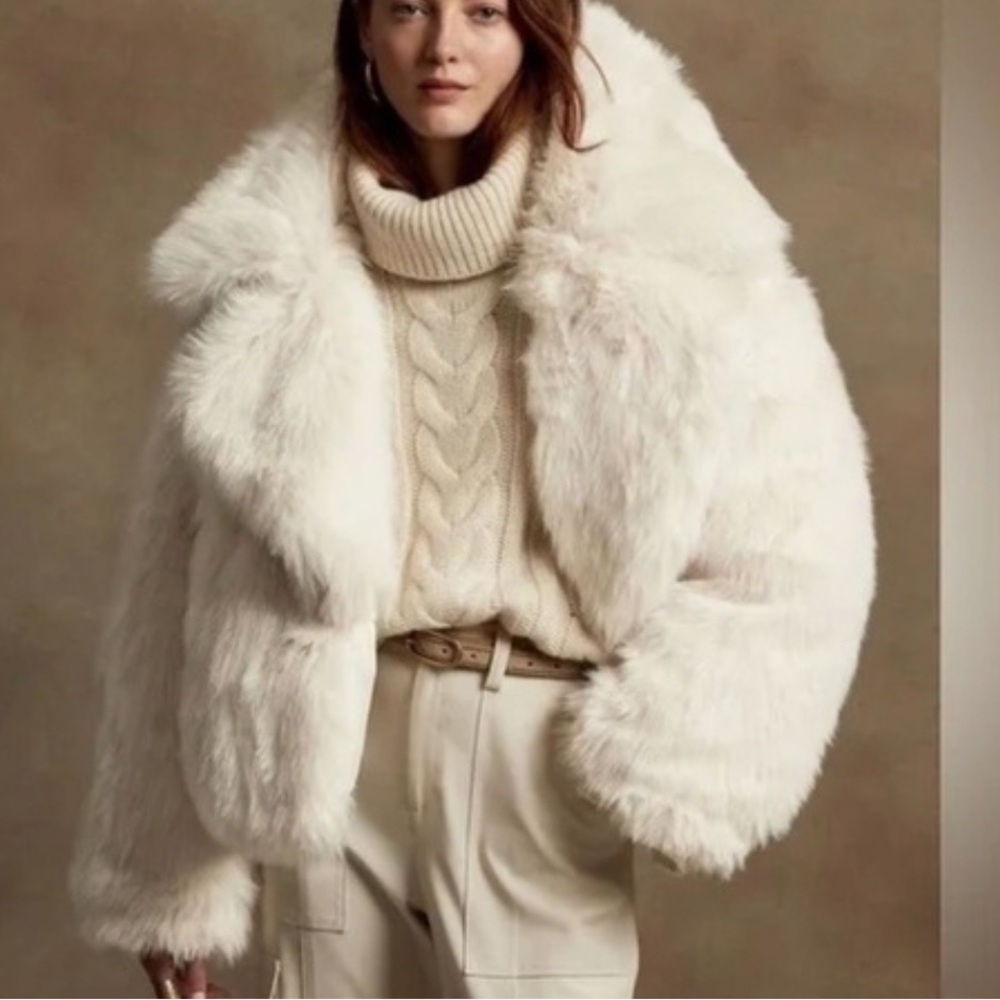 Banana Republic Ivory Teddy Jacket